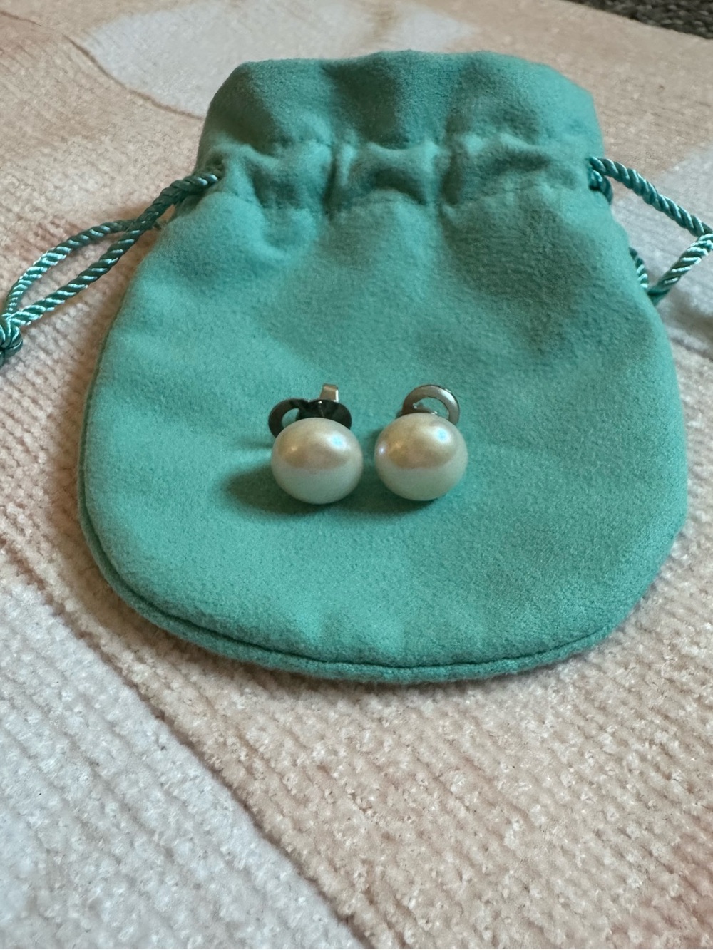 Classic Pearl Button Earrings